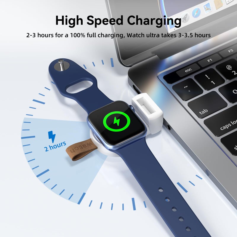 NEWDERY Wireless Charger for Apple Watch, Magnetic iWatch Charger, Portable iPhone iWatch Charger with Light Weight Fast Charging for Apple Watch Series 11/10/9/8/7/6/5/4/3/2/SE/Ultra 2 - Image 5