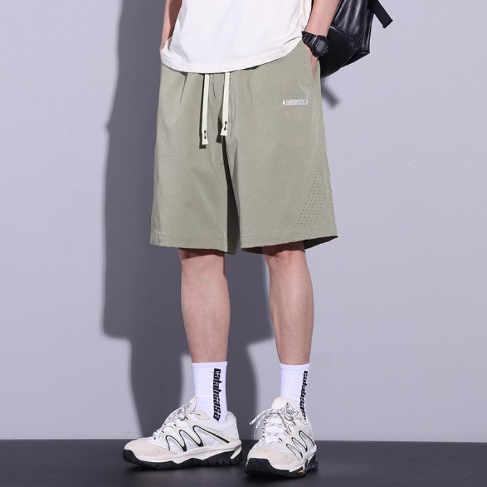 Summer Casual Shorts Boys Summer Thin Loose Beach Breeches Ice Silk Pants Men'S Sports Pants - Image 1