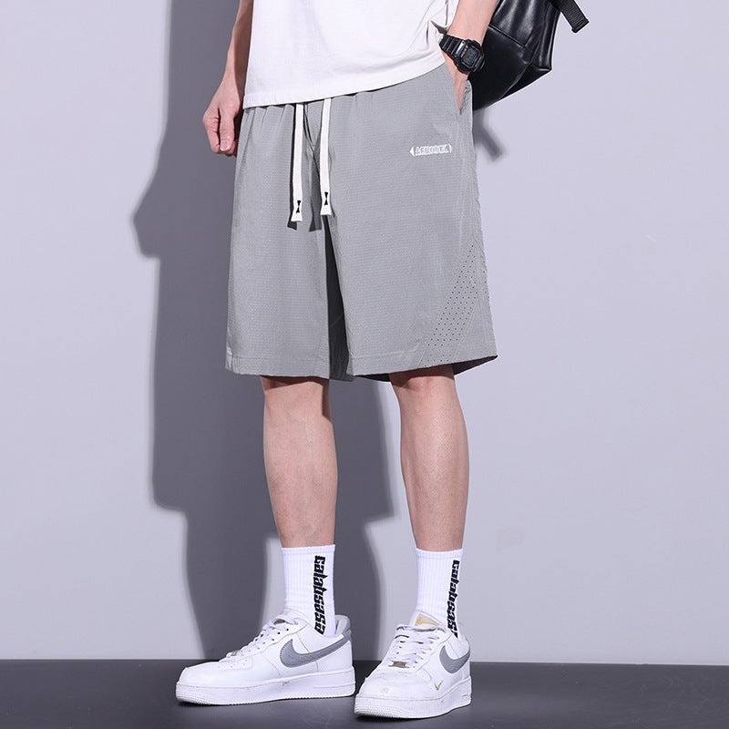 Summer Casual Shorts Boys Summer Thin Loose Beach Breeches Ice Silk Pants Men'S Sports Pants - Image 2