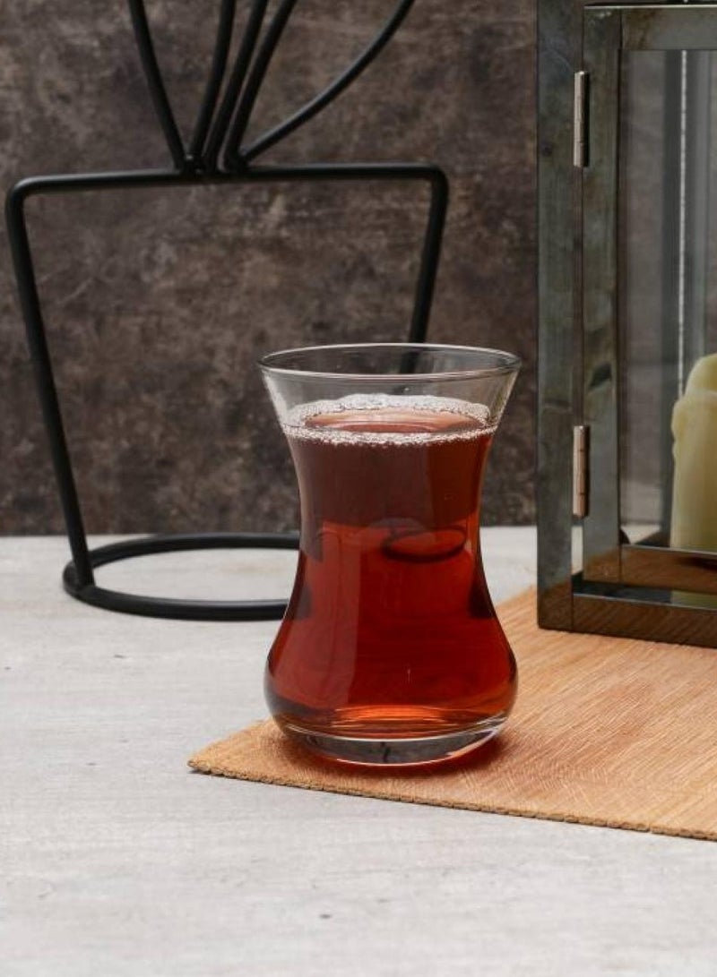 Pasabahce 6 Pieces Ince Belli Tea Cup Set 125 Ml Clear - Image 4