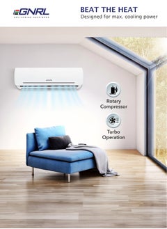 EGNRL Split AC 12000 BTU T1 Rotary R410a EG12K, 2025 New Model, with 3M Pipe Kit, Golden Fin, White , 1 Year Manufacturer Warranty, 1 Year Compressor Warranty  - Image 2