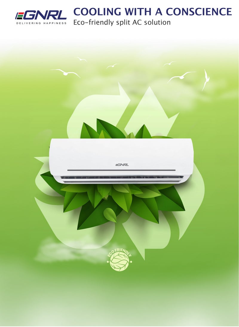 EGNRL Split AC 12000 BTU T1 Rotary R410a EG12K, 2025 New Model, with 3M Pipe Kit, Golden Fin, White , 1 Year Manufacturer Warranty, 1 Year Compressor Warranty  - Image 5