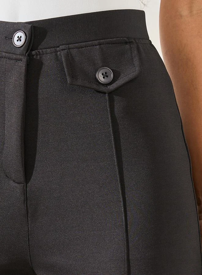 ستايلي Ankle Length Slim Fit Trouser with Flap Detail