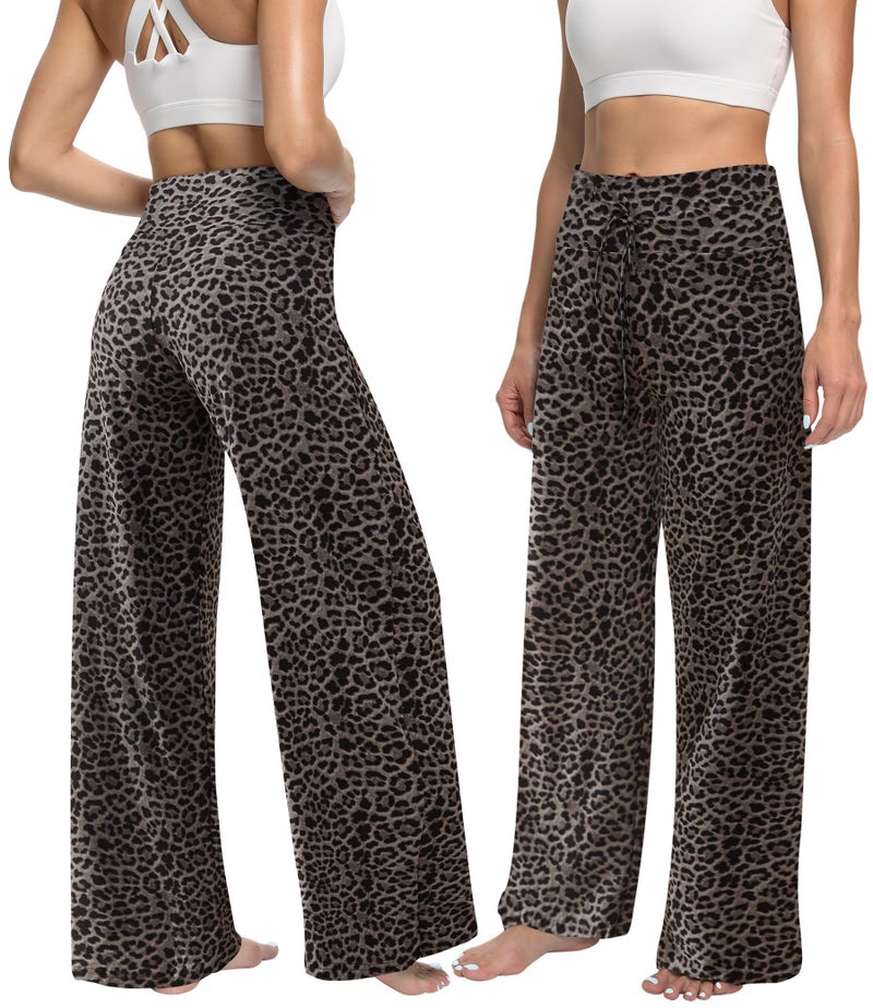 ZOOSIXX Soft Black Pajama Pants for Women, Wide Leg Comfy Casual Lounge Yoga Capri Pants 22'' / 30'' - Image 2