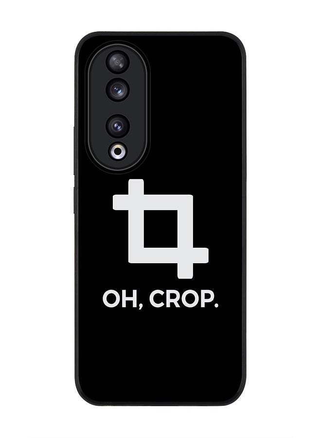Stylizedd Rugged Black edge case for Honor 90 5G, Slim fit Soft Case Flexible Rubber Edges Anti Drop TPU Gel Thin Cover -  Oh Crop  - Image 1