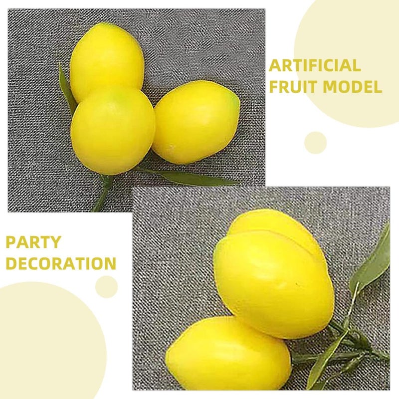Practical experience crafted Cabilock Artificial Lemon Decoration Faux Fruit Prop 3pcs Yellow Lemon Cluster Leaves for Home Kitchen Party Table Décor Farmhouse Style Repeated use trusted quality All season compatible build General compatible design Heat insulation layer Elegant practical design Upgraded classic design Chemical free Nationwide warehouse layout Temp resistant Room to room portable Cross-location transit friendly build Remote village delivery cover Anti topple design Globally trusted quality Wet anti slip Ergonomic build Storage transit efficiency build Multi-demand compliant quality Multi-market matching options Anti slip Trendy varied sizing alternatives Varied dimensions Transit & use compatible Slow wear optimized quality - Image 3