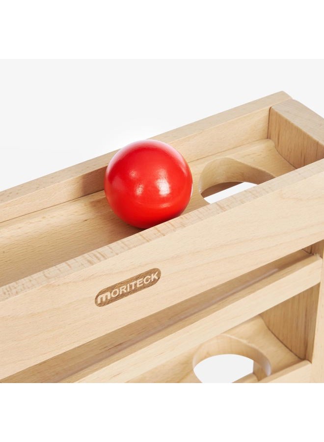 Moriteck Montessori Ball Drop Toy, Wooden Tracker, Early Developmental Pound A Toys For Toddlers 1-3 Year Old, Run Toys, Boys Girls Baby Birthday Gift - Image 5