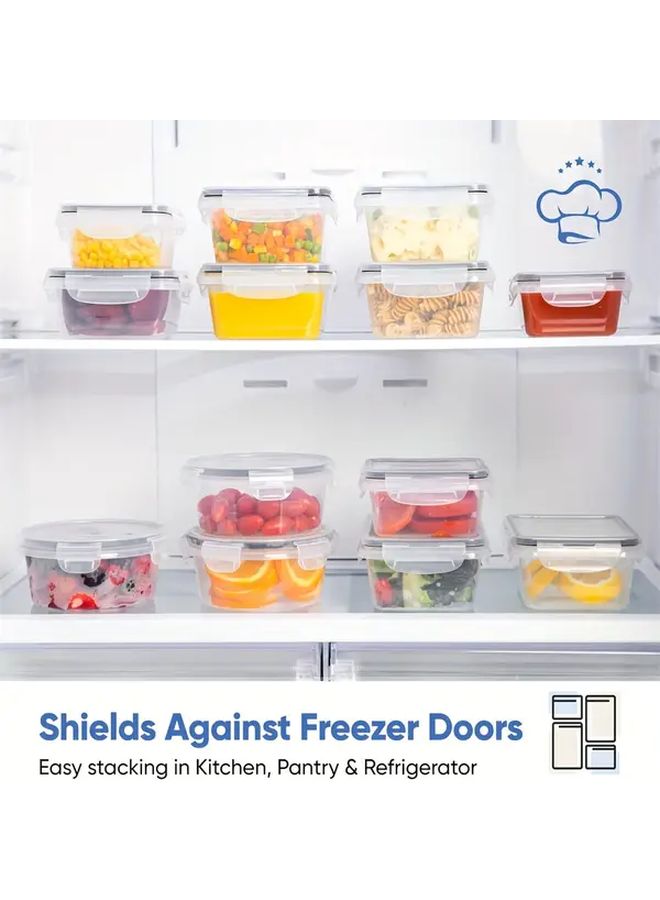 16pcs Kitchen Storage Containers With Stickers Pen Food Grade PP Bento Box - Image 2