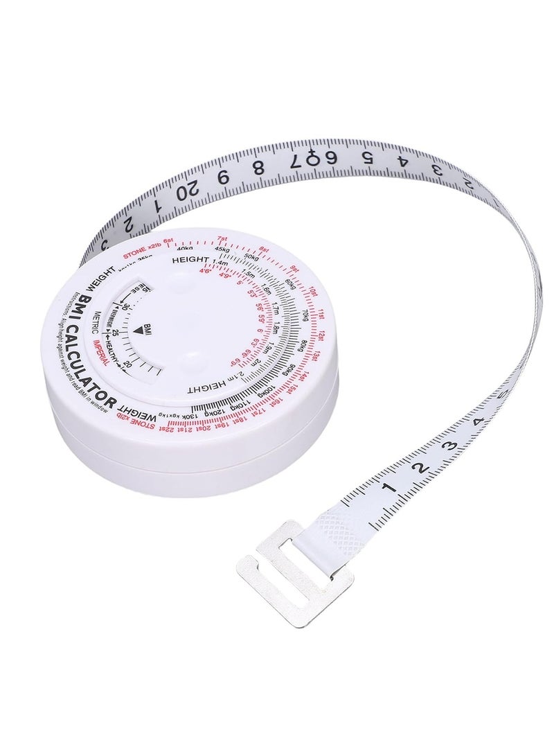 Waist Circumference Tape Measure BMI Wheel Calculator 1.5M Colorful Retractable Measuring Tape for Body Measurement - Image 1