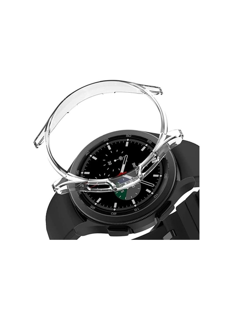 Generic Case Protector Compatible with Samsung Galaxy Watch 4 Classic 46 mm, TPU half Case Frame (Clear  - Image 2