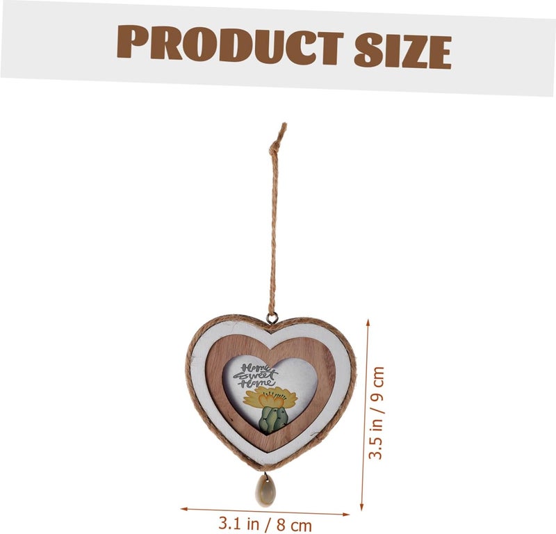 إطار صور خشبي صغير غير مكتمل على شكل قلب من IMIKEYA، مناسب لديكور الحائط DIY، إطار حرفي صغير ومتين لمنزل صغير، حمام، يوم الحب، ال��سم وزينة العطلات - Image 2