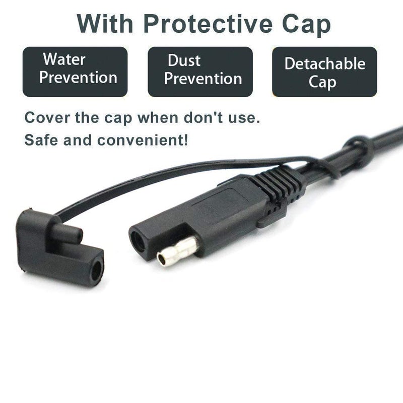 iMESTOU SAE Ring Terminal Harness Cable with Fused 2-Pin Quick Disconnect Plug Connector (20pcs) - Image 5