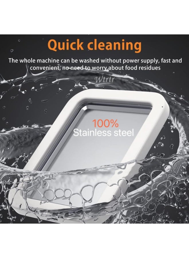 Wtrtr Ice Cream Roller Maker - Dessert at Home, Ice Plate Roller Anti-Griddle Pan With 2 Spatulas for Easy Homemade Rolled Ice Cream, Frozen Treat Maker (Big White) - Image 5