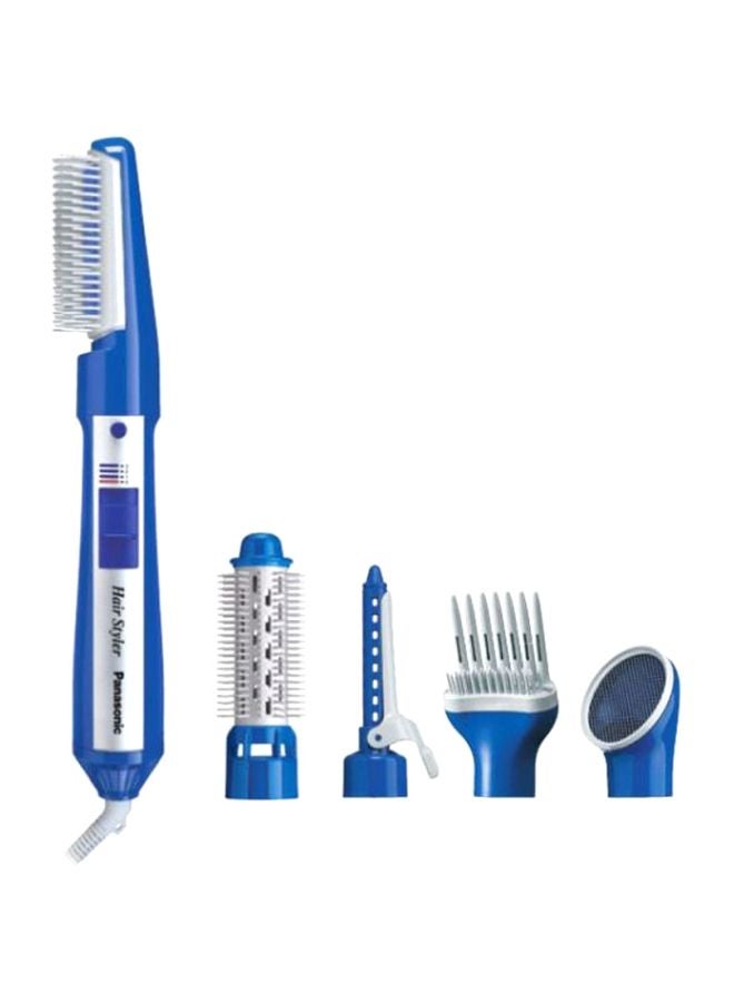 Panasonic 5 attachments 650W Hair Styler, 2 Speed Settings, Soft Pouch Blue/White - Image 1