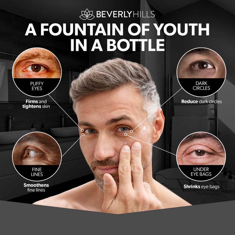 Beverly Hills Mens Instant Facelift and Eye Serum Treatment for Dark Circles, Puffy Eyes, and Wrinkles - Image 4