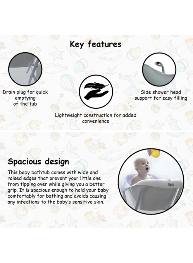 BEABA Camele’O 1st Age Baby Bath With Non-Slip Soft Touch Design, Sage Green