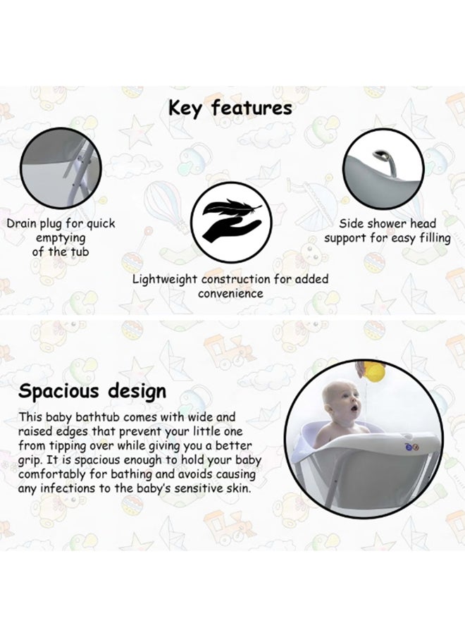BEABA Camele’O 1st Age Baby Bath With Non-Slip Soft Touch Design, Sage Green  - Image 3