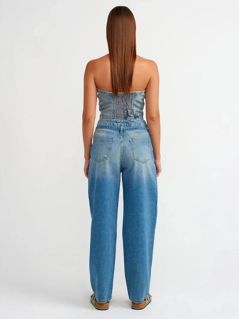 ديلفين Dilvin Women’s High-Waist Balloon Wide-Leg Jeans