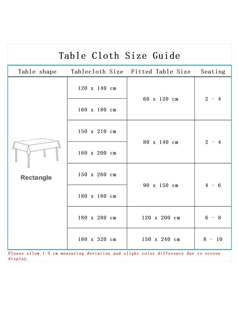 Bluejw 1-Piece Solid Pattern Table Cloth Dark Green  - Image 4