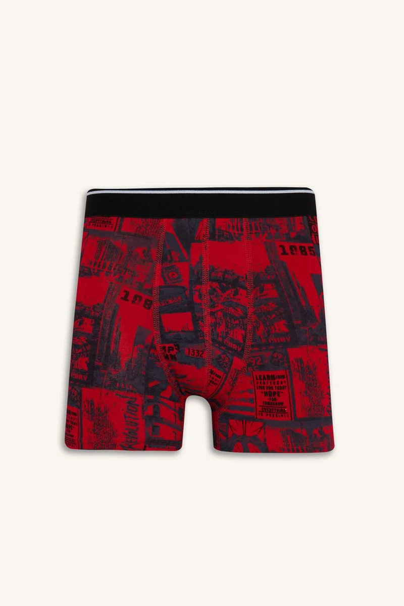 ديفاكتو Regular Fit Retro Patterned 3 Piece Boxers