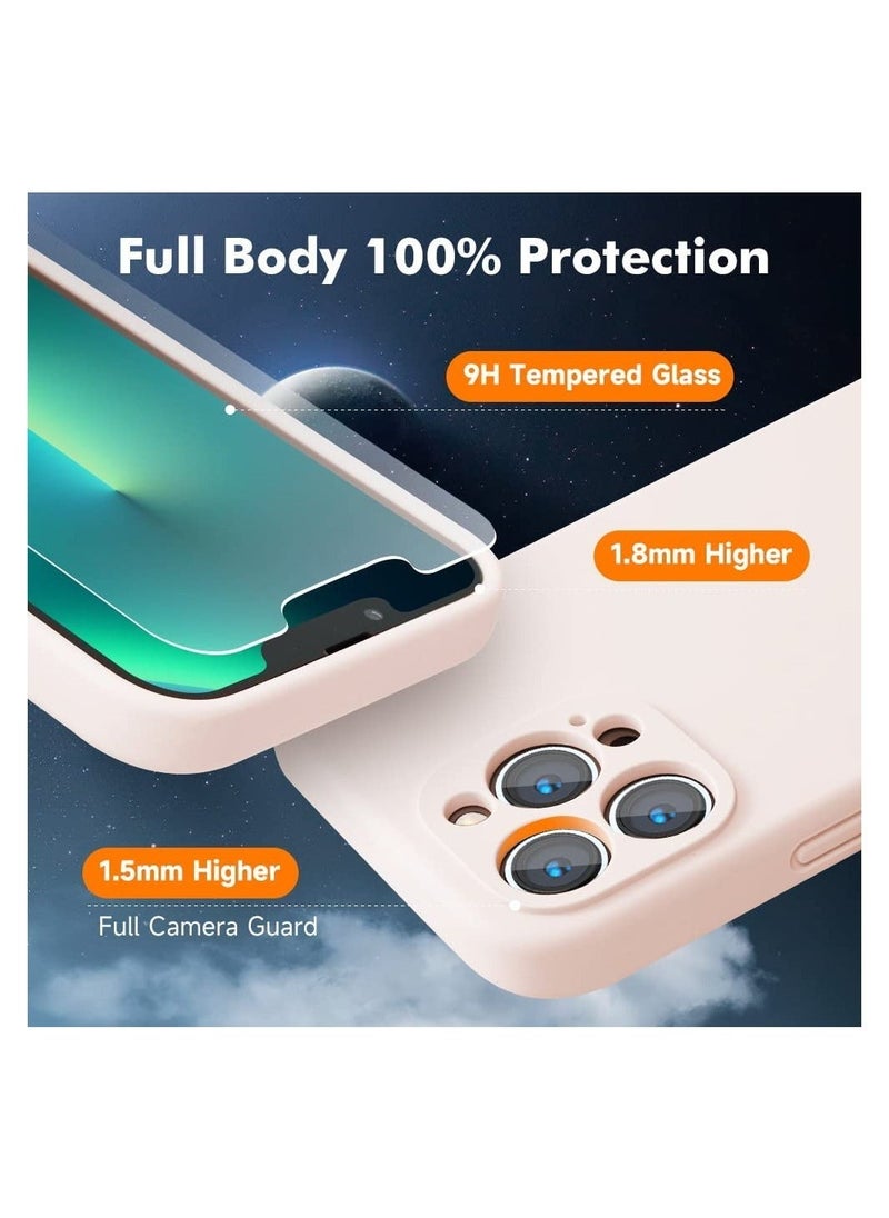 Raxoom Silicone Magnetic Case for iPhone 13 Pro Max with 2 Pack Tempered Glass Screen Protector Magsafe Case - Image 4