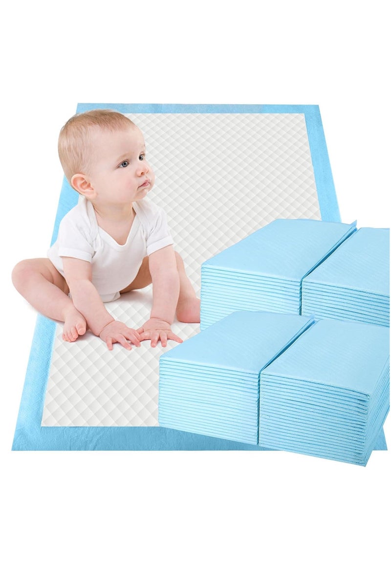 Gonice 40 Pieces Baby Disposable Changing Pads,Waterproof Baby Changing Pads, 60x60cm(L-Size), Highly Absorbent Leakproof Changing Pad Baby, Ultra soft Diaper Changing Mat Underpads for Baby - Blue - Image 1