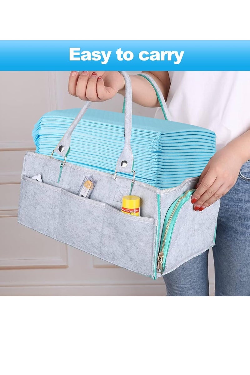 Gonice 40 Pieces Baby Disposable Changing Pads,Waterproof Baby Changing Pads, 60x60cm(L-Size), Highly Absorbent Leakproof Changing Pad Baby, Ultra soft Diaper Changing Mat Underpads for Baby - Blue - Image 3