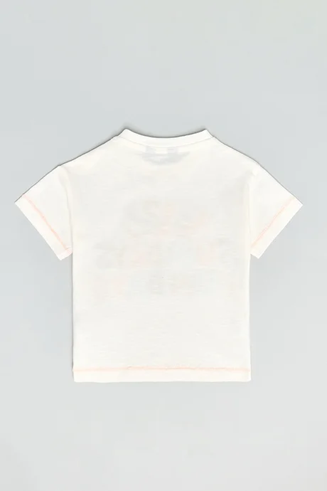 أر أند بي Embroidered T-Shirt with Crew Neck and Short Sleeves