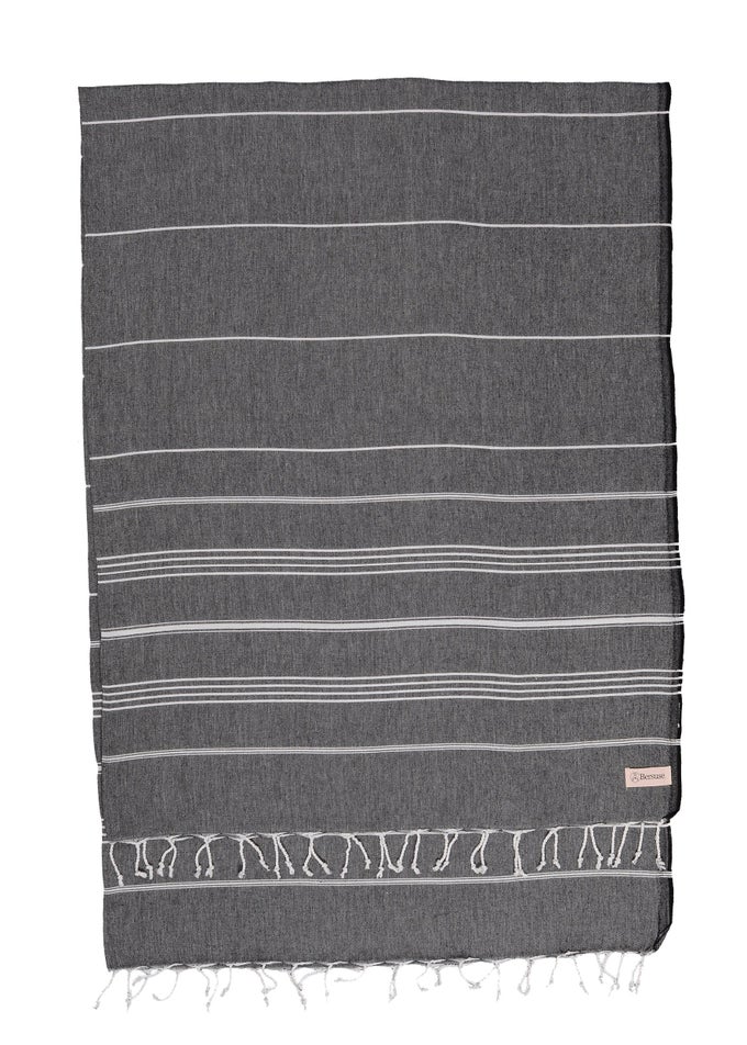 TOWELS ANATOLIA XL BEACH BLANKET THROW BLANKET TURKISH TOWEL 100 COTTON EXTRALARGE QUICKDRY LIGHTWEIGHT PREMIUM PESHTEMAL TOWEL 61X82 INCHES BLACK