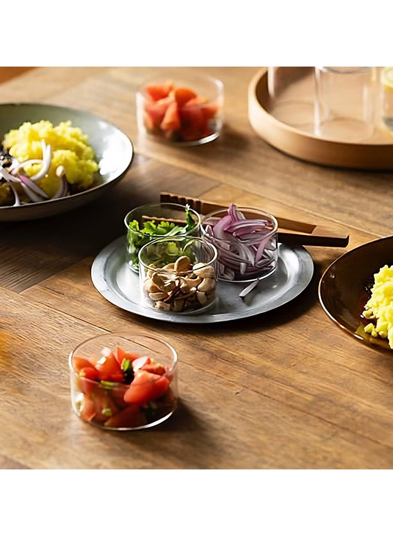 دوغي وعاء زجاجي صغير للحلوى، 190 مل، مجموعة من 6، زجاج بوروسيليكات خفيف الوزن، وعاء زجاجي واضح لتقديم الغمر والصلصة - فرن آمن، ميكروويف وغسالة صحون آمن - Image 4