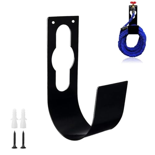 SupKing Hose Holder Wall Mount,Heavy Duty Garden Hose Hanger Reel Metal Hose Hooks Fit to100ft Expandable Watering Hose Storage - Image 1