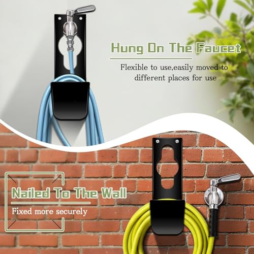 SupKing Hose Holder Wall Mount,Heavy Duty Garden Hose Hanger Reel Metal Hose Hooks Fit to100ft Expandable Watering Hose Storage - Image 3