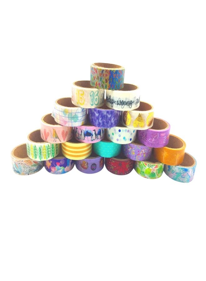 SAMVARDHAN 21 Rolls Cute Washi Tape Set | Decorative Holiday Craft Tape | Colorful Tape | Floral Japanese Pastel Seasonal Art | Scrapbook Tape (Version 3) - Image 2