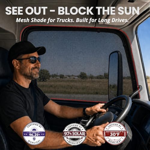 Qualizzi XXXLWindow Sun Shades for Trucks 2Pack8 Sizes 2324 H x 4850 W Windows Range SlipOn Breathable Mesh Socks for Side Windows Full Coverage Heat Bug Protection 2Pack by Qualizzi - Image 3