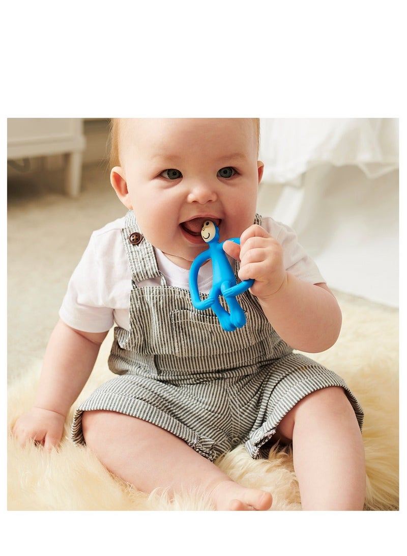 MATCHSTICK MONKEY Teething Toy - Matchstick Monkey Teether No Tail Blue - Image 1