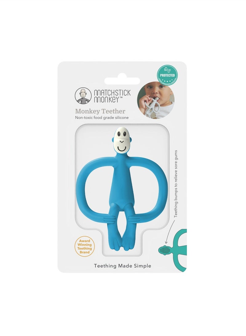 MATCHSTICK MONKEY Teething Toy - Matchstick Monkey Teether No Tail Blue - Image 4