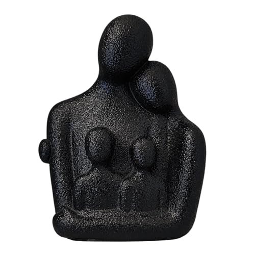 Karigaari India Modern Family Love Sculpture | Abstract Black Unity Statue for Home Decor | Parents & Children Bond Art | Thoughtful Gift for Anniversary, Housewarming, Mother's Day - Image 3