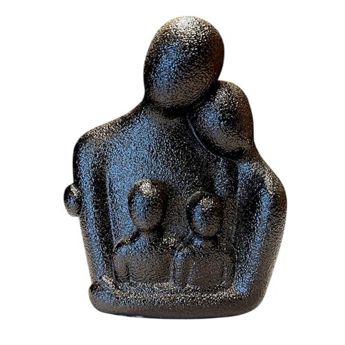 Karigaari India Modern Family Love Sculpture | Abstract Black Unity Statue for Home Decor | Parents & Children Bond Art | Thoughtful Gift for Anniversary, Housewarming, Mother's Day - Image 4
