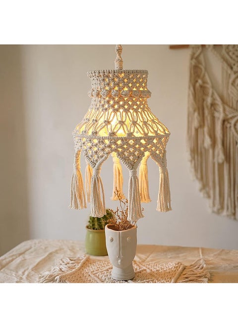 Handmade Wall Tapestry Lampshade Macrame Boho Decor
