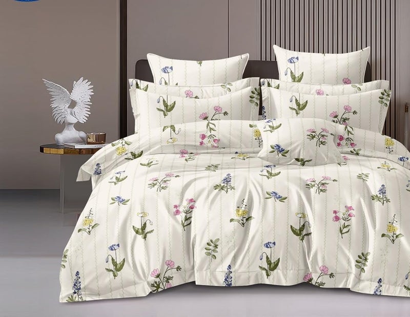 Laying Style™ 1 Reversible Comforter Super King Size 108 x 108 Both Side Same Print 1 Bedsheet King Size 108X108 inches and 2 Pillow Cover 4 Pieces Bedding Set | AC Quilt | AC Dohar-Multi - Image 5