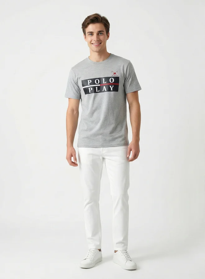Polo Play Men Graphic Logo Crew Neck T-Shirt