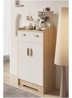 AGD Coffee corner with storage unit, modern buffet side cabinet with drawer, 80 * 40 * 90 cm, white  - Image 1