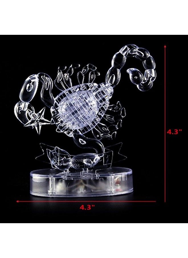 Coolplay 3D Crystal Puzzle With Lightup Base For Adult 3D Zodiac Puzzle Constellation Series Of Scorpio  - Image 3