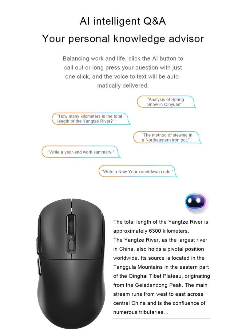 linkship AI Voice Control Wireless Mouse – 2.4G + Bluetooth, Rechargeable Type-C, Long Battery Life – Smart Speech-to-Text, Writing, Translation & Screenshot Functions – Compatible with Windows & macOS - Image 5