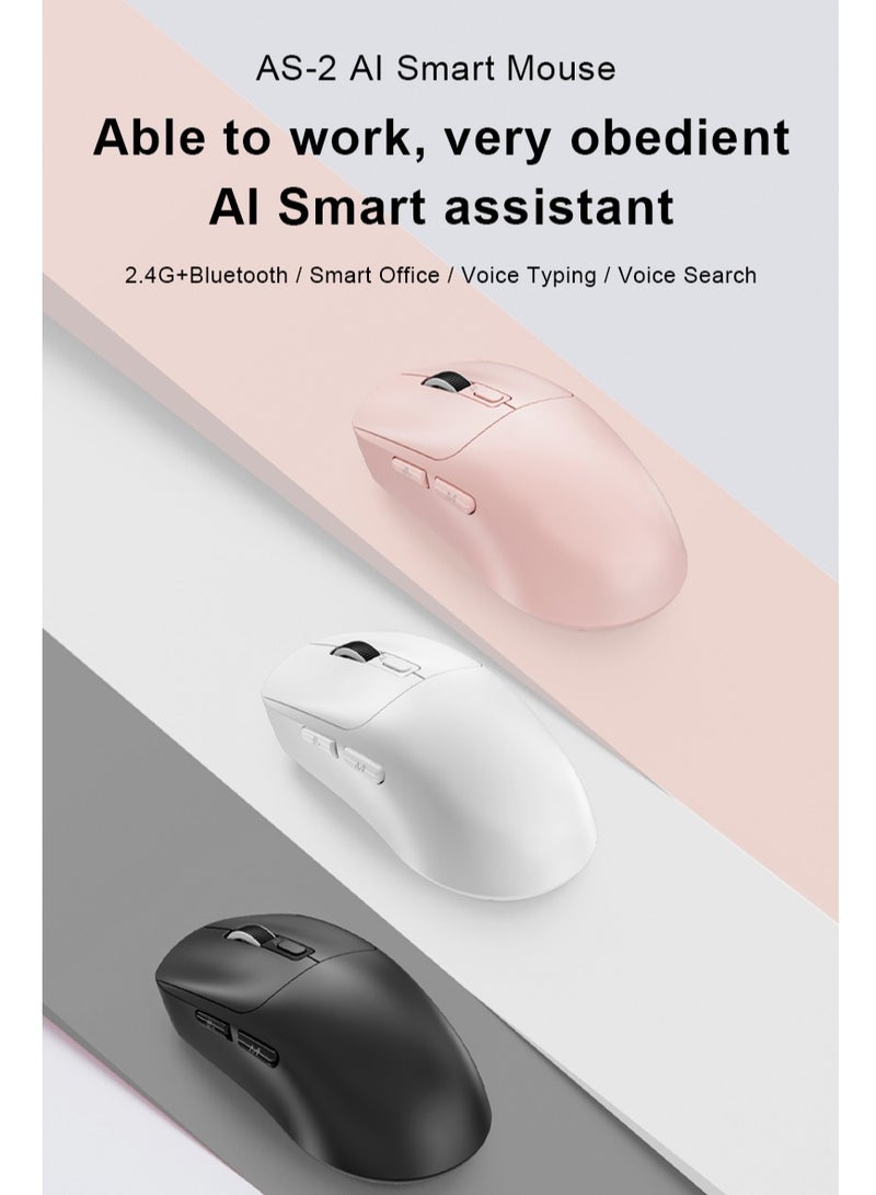linkship AI Voice Control Wireless Mouse – 2.4G + Bluetooth, Rechargeable Type-C, Long Battery Life – Smart Speech-to-Text, Writing, Translation & Screenshot Functions – Compatible with Windows & macOS - Image 2
