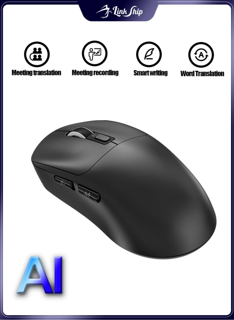 linkship AI Voice Control Wireless Mouse – 2.4G + Bluetooth, Rechargeable Type-C, Long Battery Life – Smart Speech-to-Text, Writing, Translation & Screenshot Functions – Compatible with Windows & macOS - Image 1