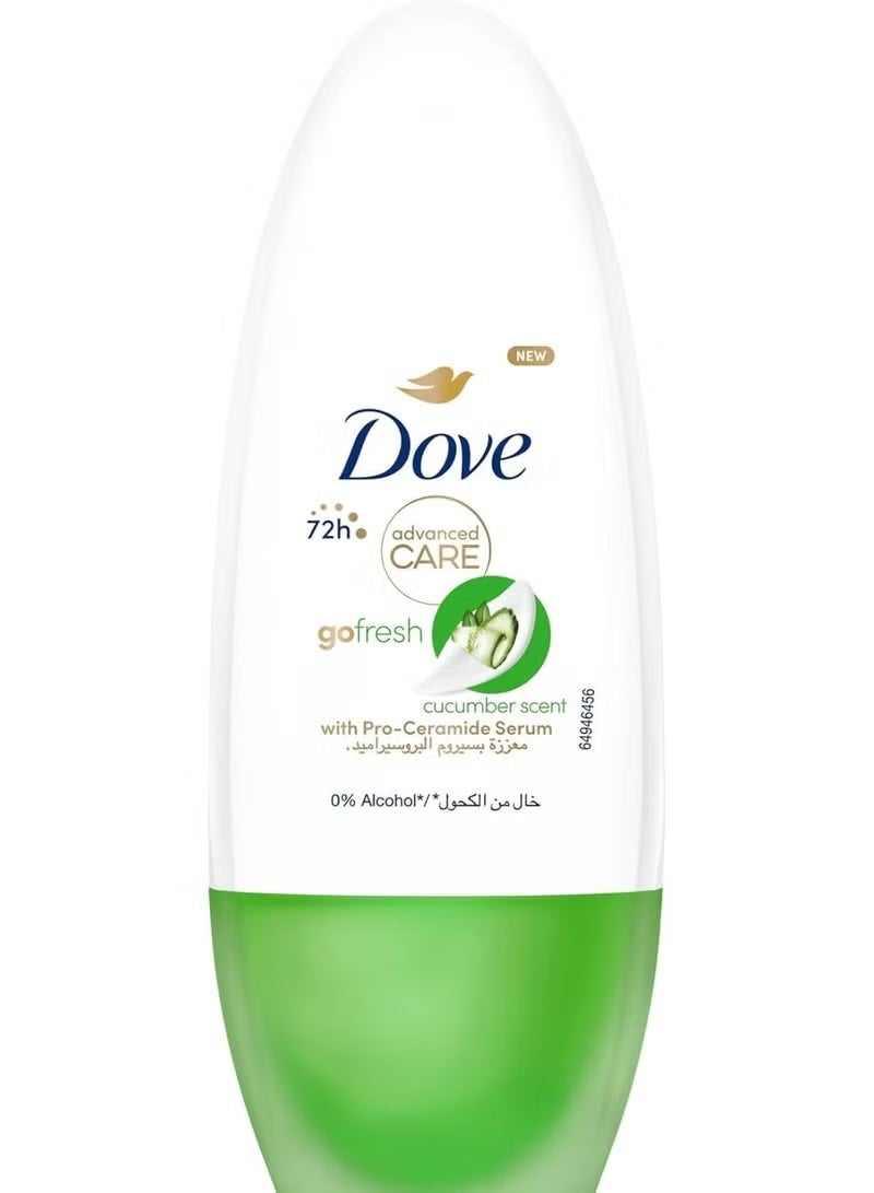 Dove Cucumber Scent Roll-On Deodorant for Women 50ml