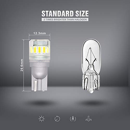 SIR IUS LED - FT- 194 912 Side Marker LED Light Car Interior, Map, Dome, Trunk, Backup Bulb High Power 3030 + 4014 SMD Super Bright Pack of 2 (White) - Image 5