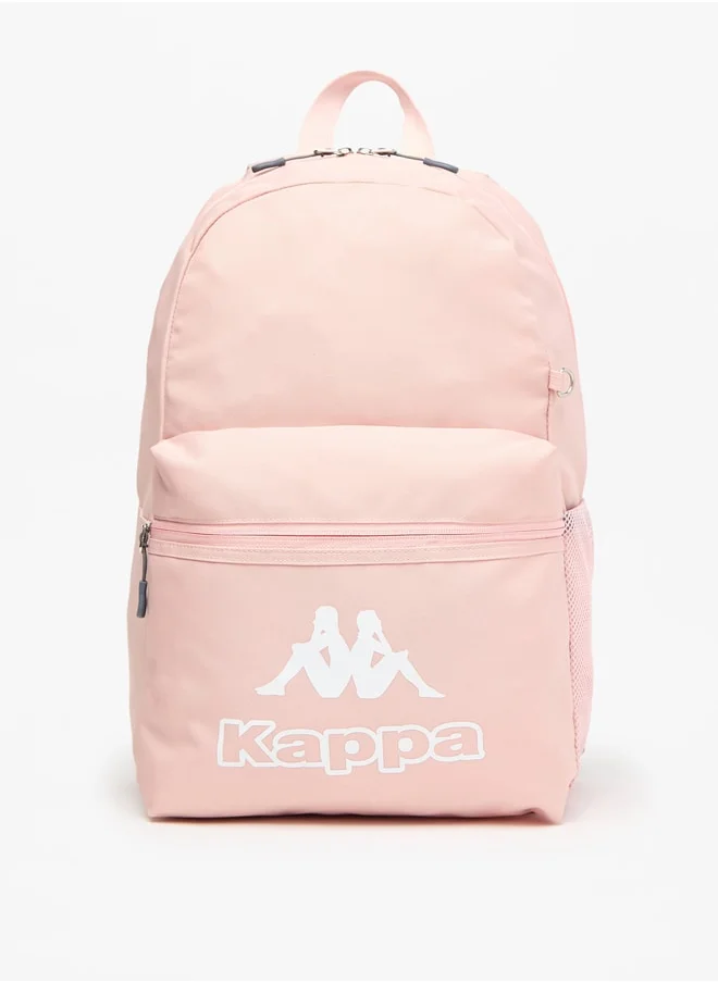 Kappa Logo Print Backpack with Lunch Bag and Pencil Case