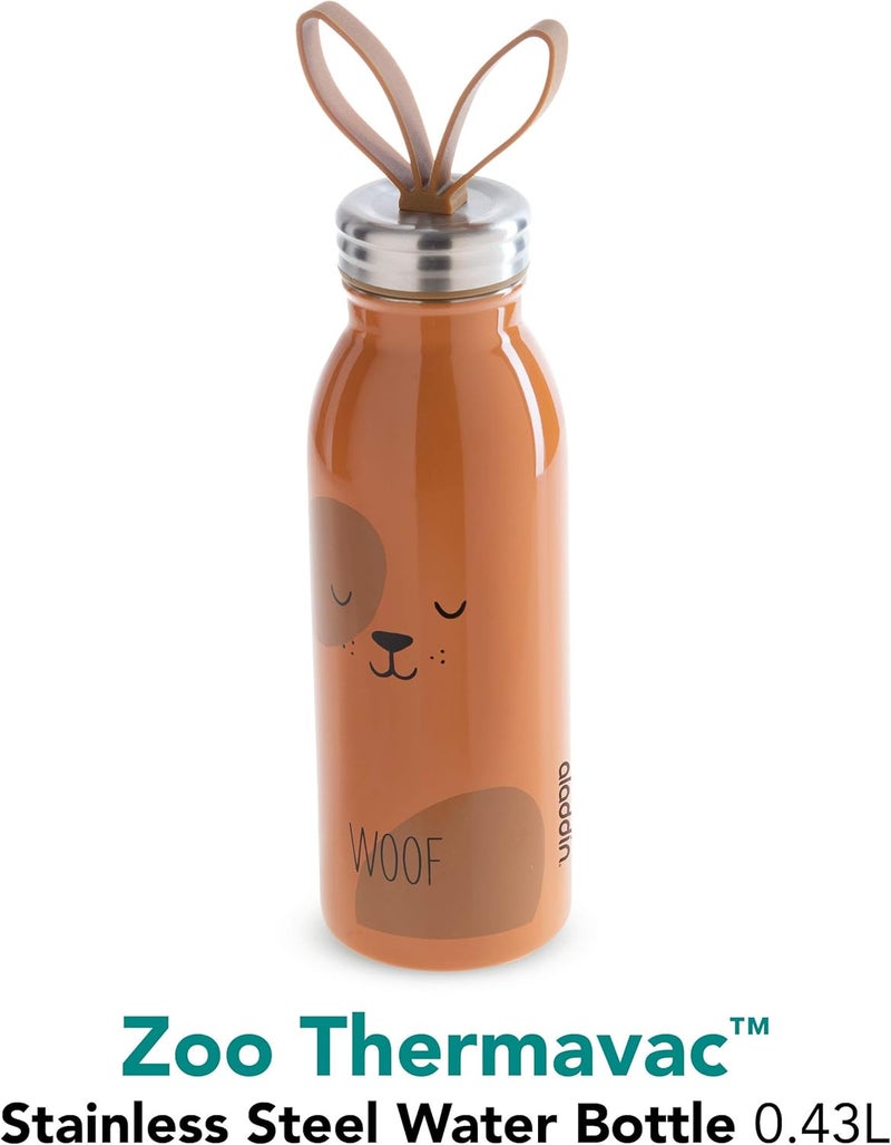 Aladdin Zoo Thermavac™ 0.43L Stainless Steel Water Bottle - Dog Design, Brown - Image 2